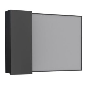 Espelheira Banheiro Aço 73cm Armário Preto - P102912 - COZIMAX