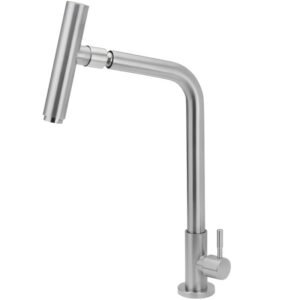 Torneira de Cozinha para Mesa 4 Jatos em Aço Inox Escovado - 774368 - STOC
