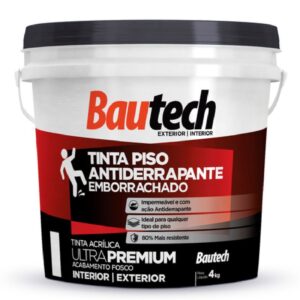 Tinta Piso Anti Derrapante 4 Kilo Grafite - 37008 - BAUTECH
