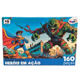 Quebra Cabeça Infantil Herois Ação 160 Peças - 6376 - MINI TOYS