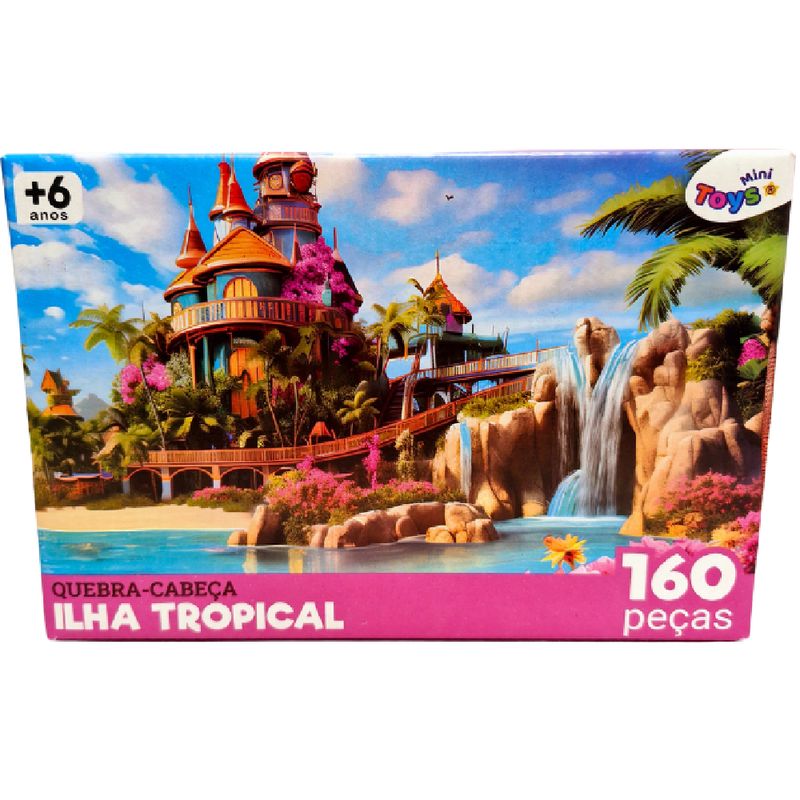 Quebra Cabeça Infantil Ilha Tropical 160 Peças - 6380 - MINI TOYS