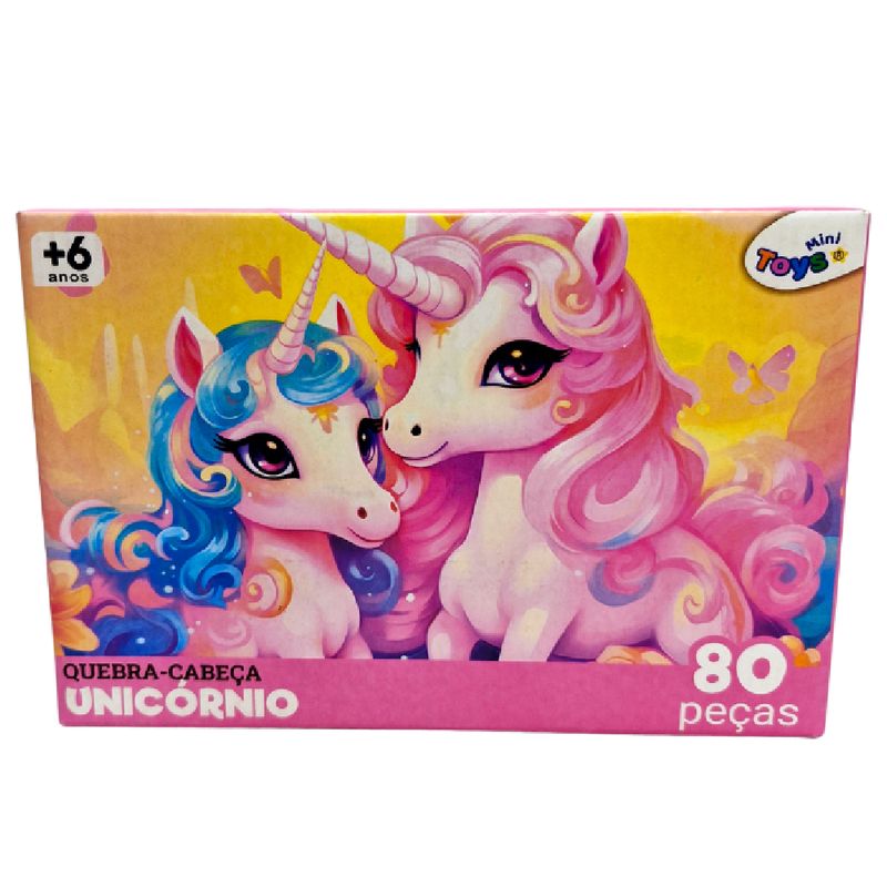 Quebra Cabeça Infantil Unicórnio 80 Peças - 6390 - MINI TOYS