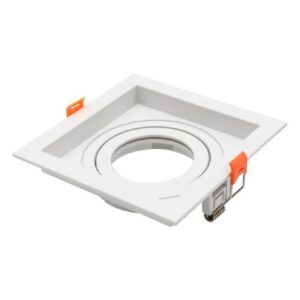 Spot Recuado Embutir para Par20 Quadrado Bivolt Branco - 05622 - OUROLUX