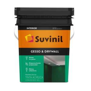 Tinta Acrílica 18 Litros Direto Sobre Gesso Drywall - 50862348 - SUVINIL
