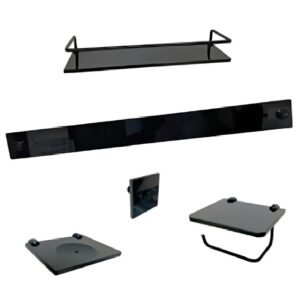 Kit Acessórios Basic 5 Peças Preto - 0223 - DULLUC