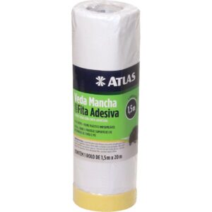 Filme 1,5mx20m Veda Mancha com Fita Crepe - AT2220/150 - PINCEIS ATLAS