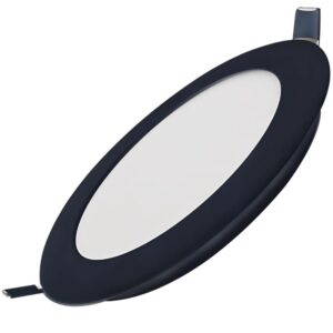 Painel Led Super Eco de Embutir Redondo 18 Watts 6500K Bivolt Preto 02891 OUROLUX