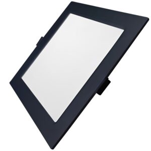 Painel Led Super Eco de Embutir Quadrado 24 Watts 6500K Bivoltt Preto 02892 OUROLUX