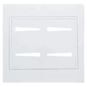 Placa 4 Tomadas 4x4 com Suporte Branco - RVB-1300/59 - RAVENNA