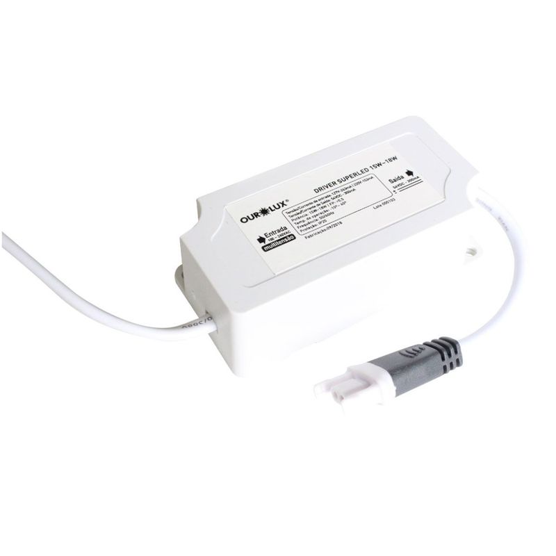 Driver para Plafon Led 18/15 Watts - 03804 - OUROLUX