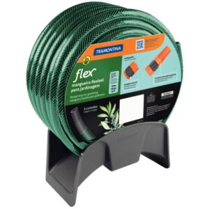 Mangueira Flexível para Jardim com Suporte e Engate 20 Metros - 79322200 - TRAMONTINA